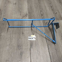 Hvy Metal Stall Mount Folding Saddle Rack *gc, older, chipped paint, dirty, rust, rubs
