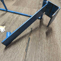 Hvy Metal Stall Mount Folding Saddle Rack *gc, older, chipped paint, dirty, rust, rubs
