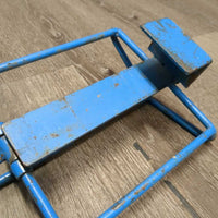Hvy Metal Stall Mount Folding Saddle Rack *gc, older, chipped paint, dirty, rust, rubs
