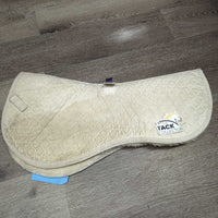 Quilt & Fleece Half Pad *gc/fair, stains, thin spots, older, clumpy, dingy
