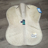 Quilt & Fleece Half Pad *gc/fair, stains, thin spots, older, clumpy, dingy

