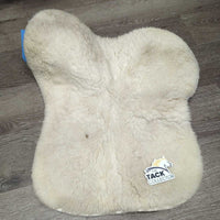 Quilt & Fleece Half Pad *gc/fair, stains, thin spots, older, clumpy, dingy
