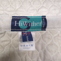 Quilt & Fleece Half Pad *gc/fair, stains, thin spots, older, clumpy, dingy
