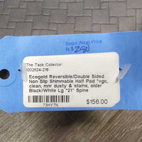 Reversible/Double Sided Non Slip Shimmable Half Pad *vgc, clean, mnr dusty & stains, older
