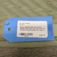 Quilted Chevron Cotton Saddle Pad *vgc, mnr dirt, mnr hair, threads
