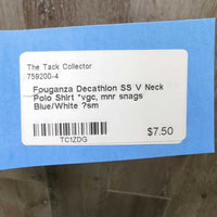 SS V Neck Polo Shirt *vgc, mnr snags

