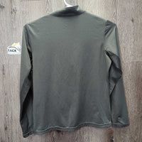 JUNIORS LS Sun Shirt, 1/3 Zip Up, Mesh Sleeves *vgc, peeling logo
