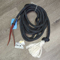 Yacht Rope Mecate Reins, Leather Ends *like new
