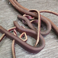 Sliding 1 Ear Thick Leather Headstall, Leather Laces, Tooled Buckle *like new, mnr creases
