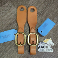 2 Thick Leather Slobber Straps, buckles
