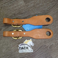 2 Thick Leather Slobber Straps, buckles
