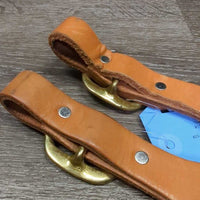 2 Thick Leather Slobber Straps, buckles
