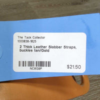 2 Thick Leather Slobber Straps, buckles
