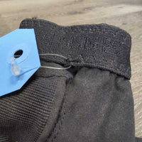 Pr Cloth Riding Gloves *gc, clean & residue?faded, hairy velcro, rubs

