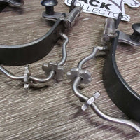Ladies Western Side Bumper Spurs, engraved floral sides *xc/like new, mnr rubs
