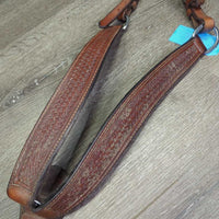 Narrow Thick Stamped Breastcollar, snap *gc, dirty, edges scrapes
