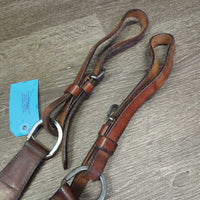 Narrow Thick Stamped Breastcollar, snap *gc, dirty, edges scrapes
