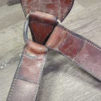 Narrow Thick Stamped Breastcollar, snap *gc, dirty, edges scrapes
