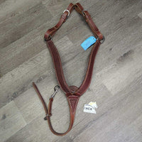 Narrow Thick Stamped Breastcollar, snap *xc/like new, clean
