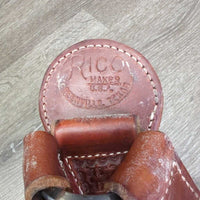 Narrow Thick Stamped Breastcollar, snap *xc/like new, clean
