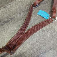 Narrow Thick Stamped Breastcollar, snap *xc/like new, clean
