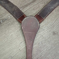 Narrow Thick Stamped Breastcollar, snap *xc/like new, clean
