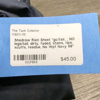 Rain Sheet *gc/fair, NO legs/tail, dirty, faded, stains, rips, scuffs, residue, No Wpf
