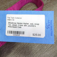 Nylon Halter, adj, snap *xc, clean, v.mnr dirt, puckers
