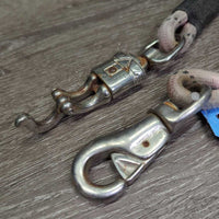 Nylon - Bungee Trailer Tie, quick release, bull snap *gc/fair, clean?, mnr dirt/residue, stained, rubs, frays, faded, rust
