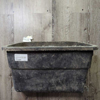Hvy Flat Back Rubber Stall Feed Tub *gc, clean, residue, edge scrapes, rubs, chews
