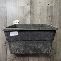 Hvy Flat Back Rubber Stall Feed Tub *gc, clean, residue, edge scrapes, rubs, chews
