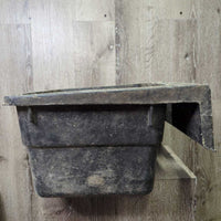 Hvy Flat Back Rubber Stall Feed Tub *gc, clean, residue, edge scrapes, rubs, chews
