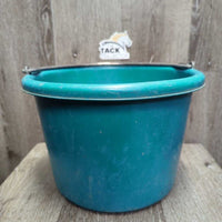 Round Plastic Bucket *gc, dirt, scuffed, scratches, residue, faded
