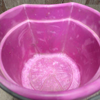 Round Plastic Bucket *gc/fair, clean, mnr dirt, discoloured, scuffed, scratches, residue

