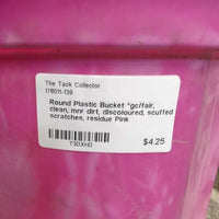 Round Plastic Bucket *gc/fair, clean, mnr dirt, discoloured, scuffed, scratches, residue
