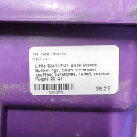 Flat Back Plastic Bucket *gc, clean, v.chewed, scuffed, scratches, faded, residue
