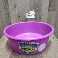 Round Plastic Feed Tub *vgc, clean, mnr residue, scuffed
