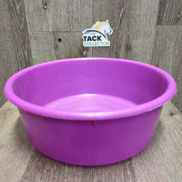 Round Plastic Feed Tub *vgc, clean, mnr residue, scuffed
