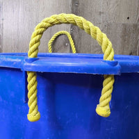 Muck / Manure Bucket, rope handles *gc, clean, faded, scuffed, scratches, residue mnr scratches, dirt, residue
