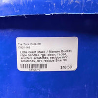 Muck / Manure Bucket, rope handles *gc, clean, faded, scuffed, scratches, residue mnr scratches, dirt, residue
