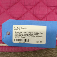 Quilt Jumper Saddle Pad *gc, clean, faded, rubs, holes, puckers, older
