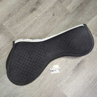 Shimmable Quilt & Non-Slip Half Pad, 2 Rear Shims *gc, loose stitching/threads, hairy, clean & mnr dirt?stains, sticky inside shims
