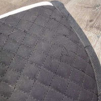 Shimmable Quilt & Non-Slip Half Pad, 2 Rear Shims *gc, loose stitching/threads, hairy, clean & mnr dirt?stains, sticky inside shims
