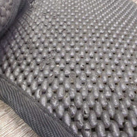 Shimmable Quilt & Non-Slip Half Pad, 2 Rear Shims *gc, loose stitching/threads, hairy, clean & mnr dirt?stains, sticky inside shims
