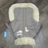 Microsuede & Rolled Fleece Edges Half Pad *vgc, clean, mnr hair, dirty, clumpy & thin/rubbed pommel
