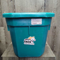 Flat Back Plastic Bucket, handle *vgc/gc, clean, mnr dirt, stains, scuffs, residue
