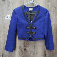 JUNIORS? Vintage 100% Wool Western Showmanship Jacket, zip *vgc, older, mnr hair, lining holes & thread frays
