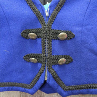 JUNIORS? Vintage 100% Wool Western Showmanship Jacket, zip *vgc, older, mnr hair, lining holes & thread frays

