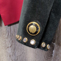 Vintage Wool Western Showmanship Jacket, buttons, bling *vgc, mnr hair, snags & missing bling, older
