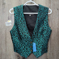 Western Showmanship Vest, buttons *vgc, mnr dirt?residue, rubs, threads & pills

